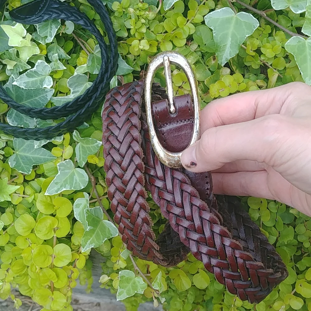 🤎 Vintage Braided leather belts